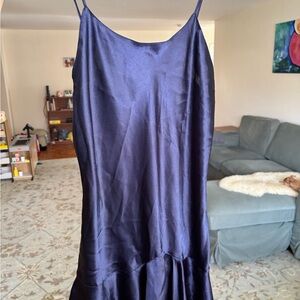 Victoria's Secret Midnight Blue Satin Dress